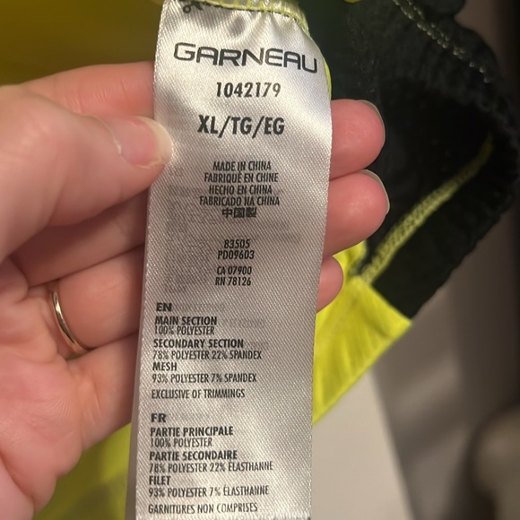 Louis Garneau Cycling Jersey Bicycle Neon Yellow Black - Picture 9 of 11